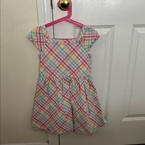 Colorful Plaid Kids Dress